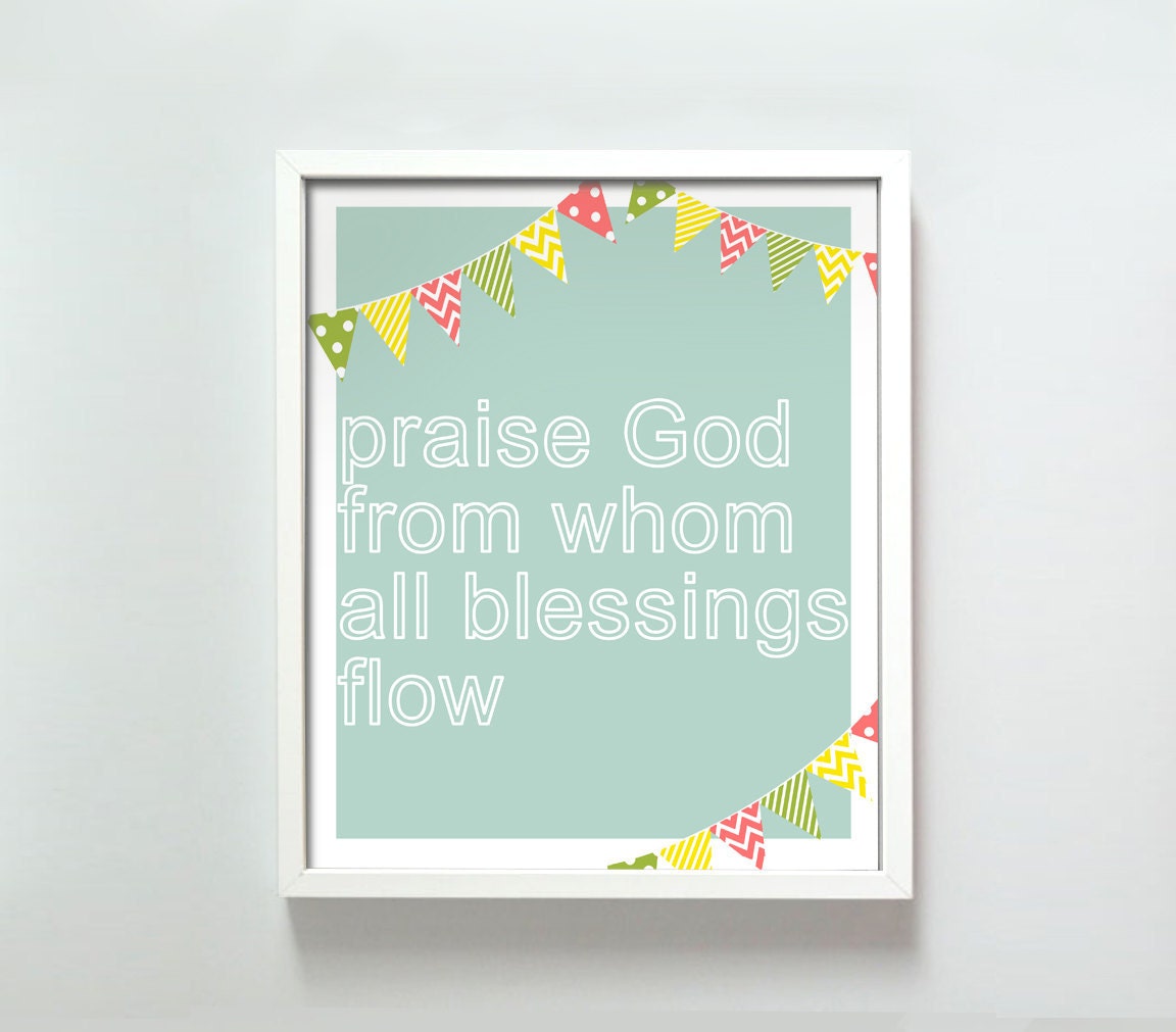 8x10 Doxology print in muted pastels