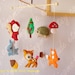 Baby Crib Mobile - Nursery Mobile - Forest Friends - Woodland Friends Bunny, Fox, Deer, Owl, Porcupine design(Custom Color Available)