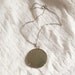 Custom color Hand embroidered necklace geometrical ornament on white - personilized made to order