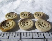 Buttons  Natural Wood set of 6