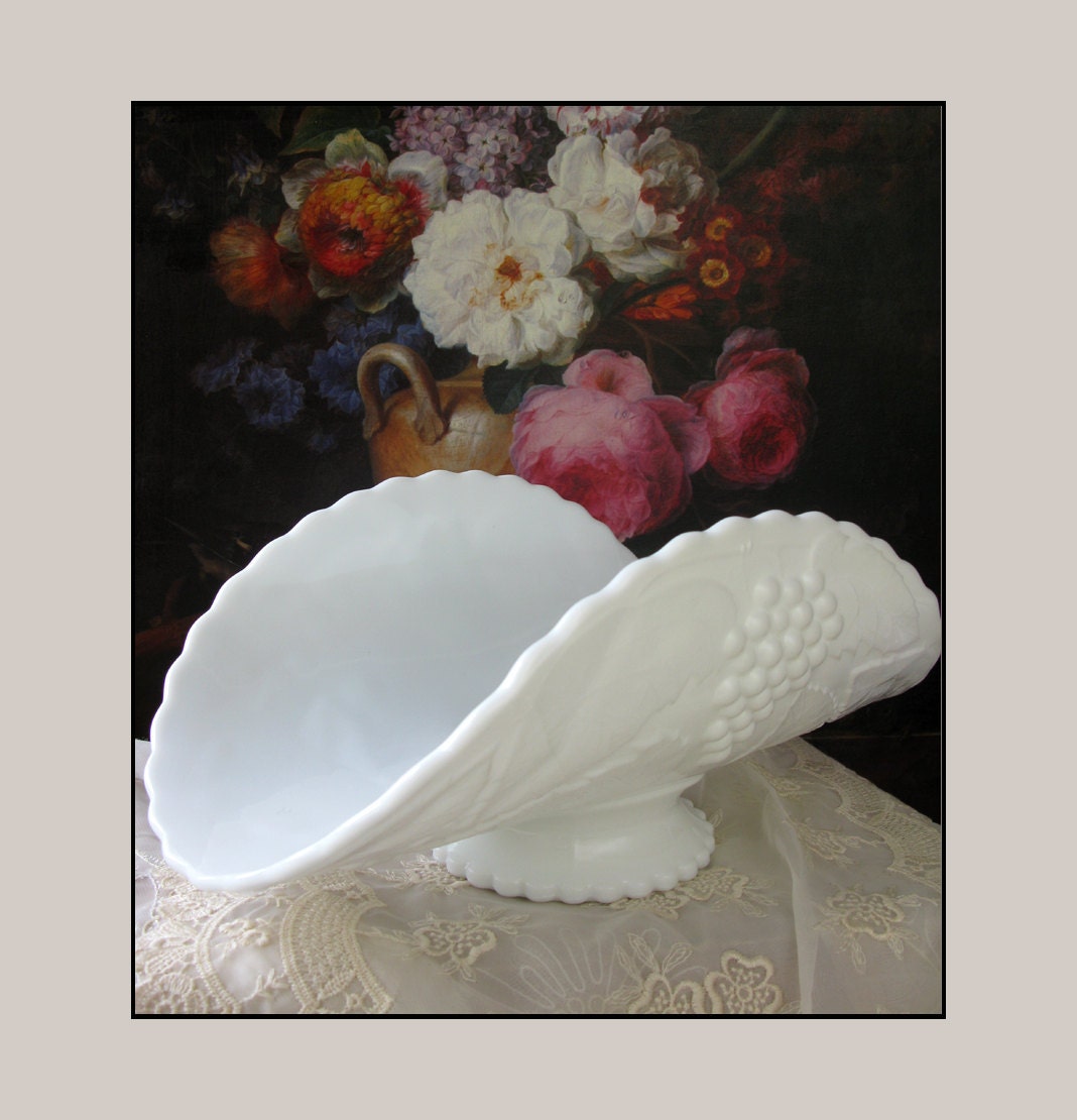 Vintage Milk Glass Wedding Centerpiece