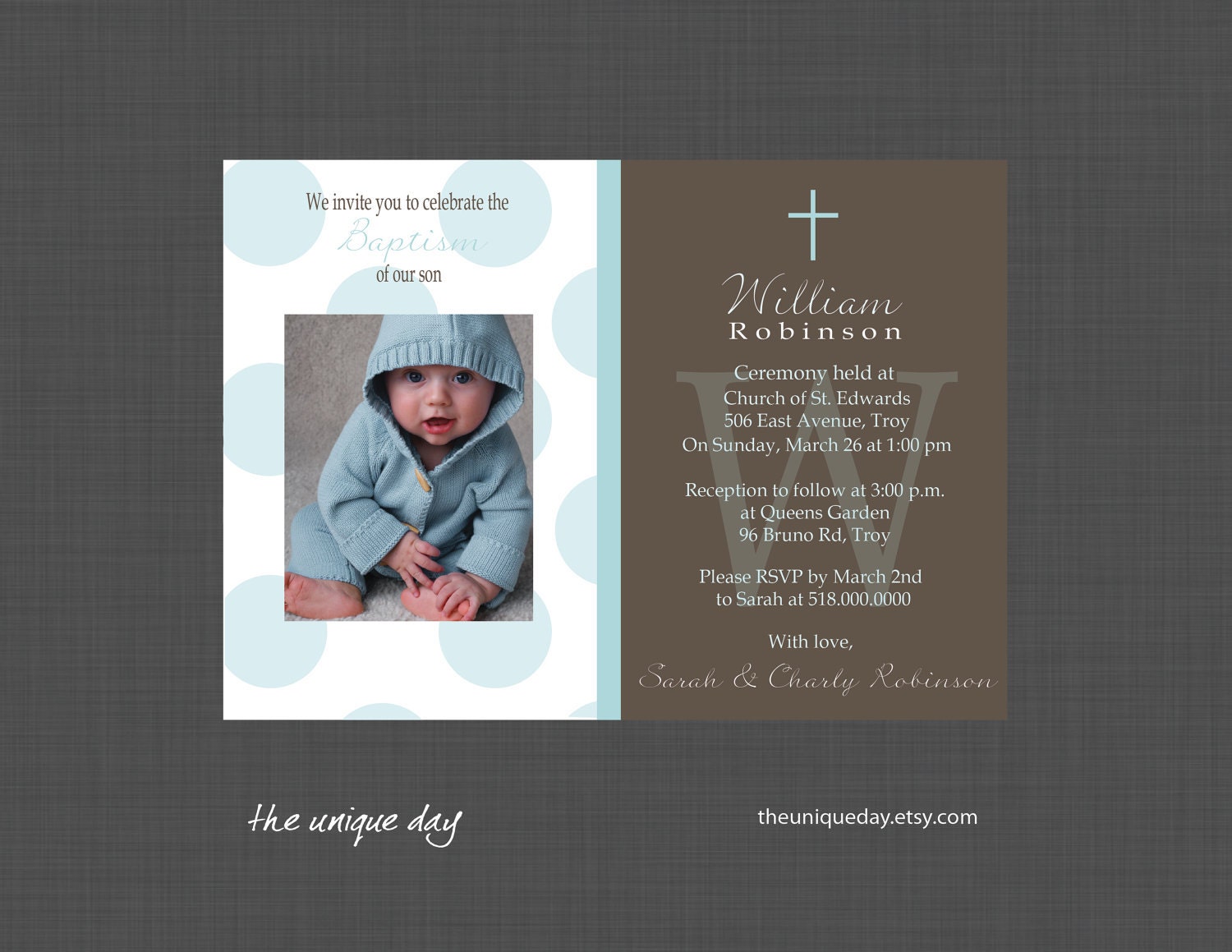 Custom Personalized First Communion or Baptism (Boy or Girl) Invitation Card (Digital Print Your Own) Il_170x135