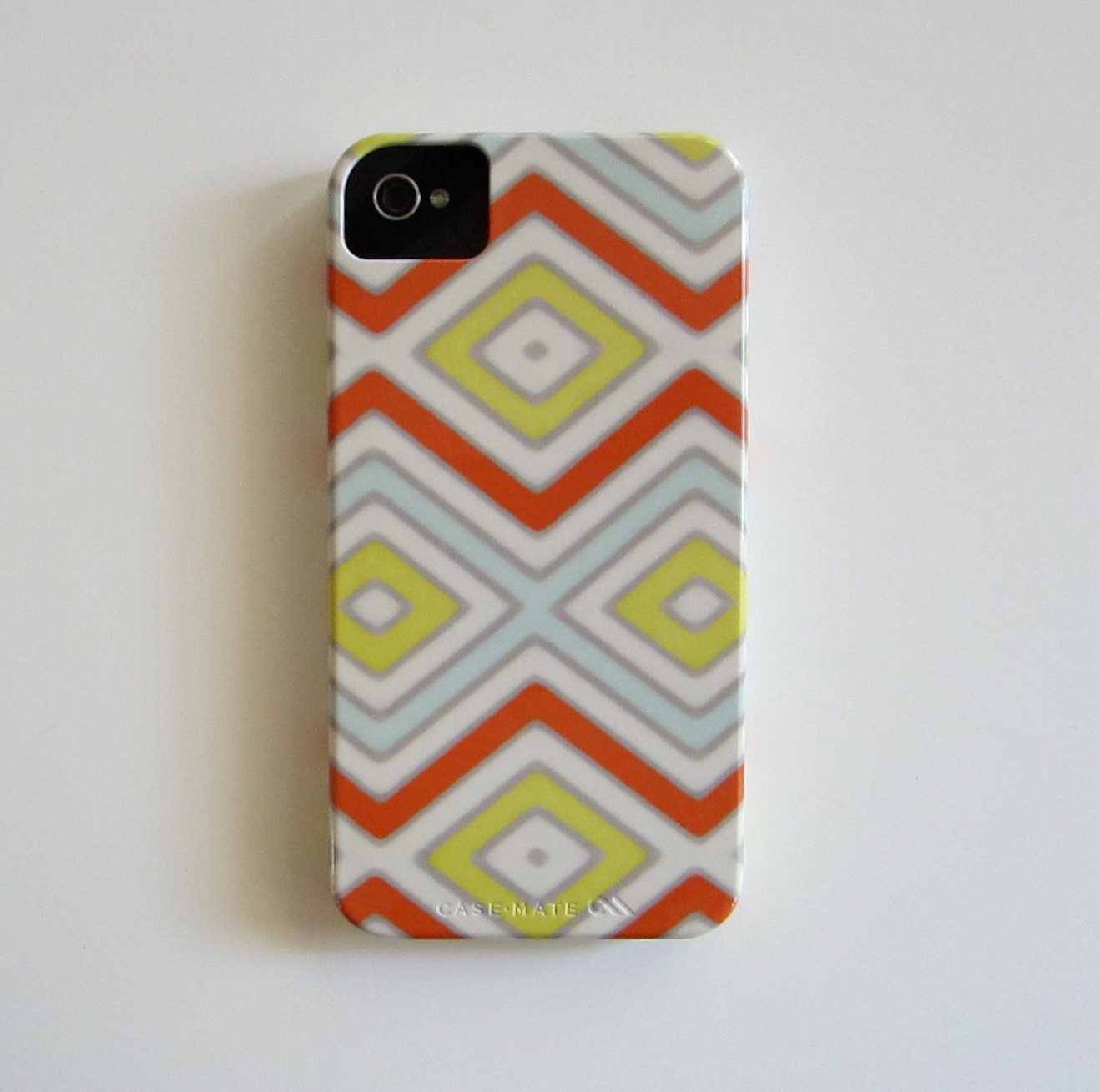 iPhone 5 case Chevron Diamond iPhone 4/4s case Pattern Yellow Gray Red Blue Pattern redtilestudio