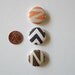 Magnets Chevrons Triangles Zig Zag 7/Seven 1 inch round green blue orange brown redtilestudio