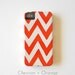 iPhone 4 case l modern case l Chevron l ORANGE IPhone 5 case Pattern Geometric Arrows Modern Tribal redtilestudio