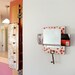 Office Organizer l Mail Holder Office POLKA: modern wall mount letter holder dots circles organizer key holder red metal