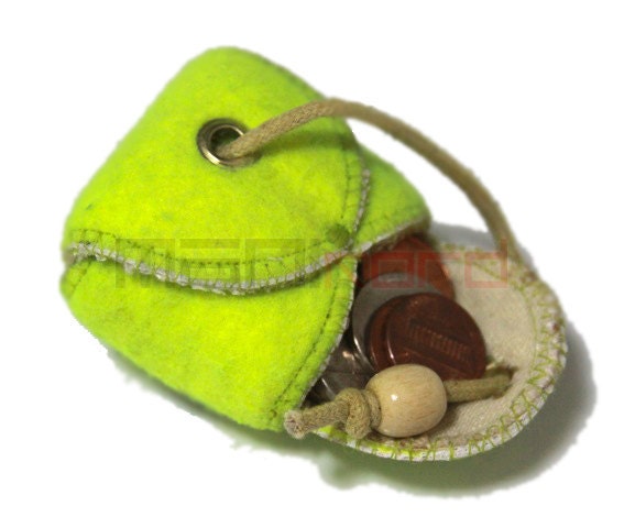 Recycled Tennis Ball Mini Bag/ Change Holder 2