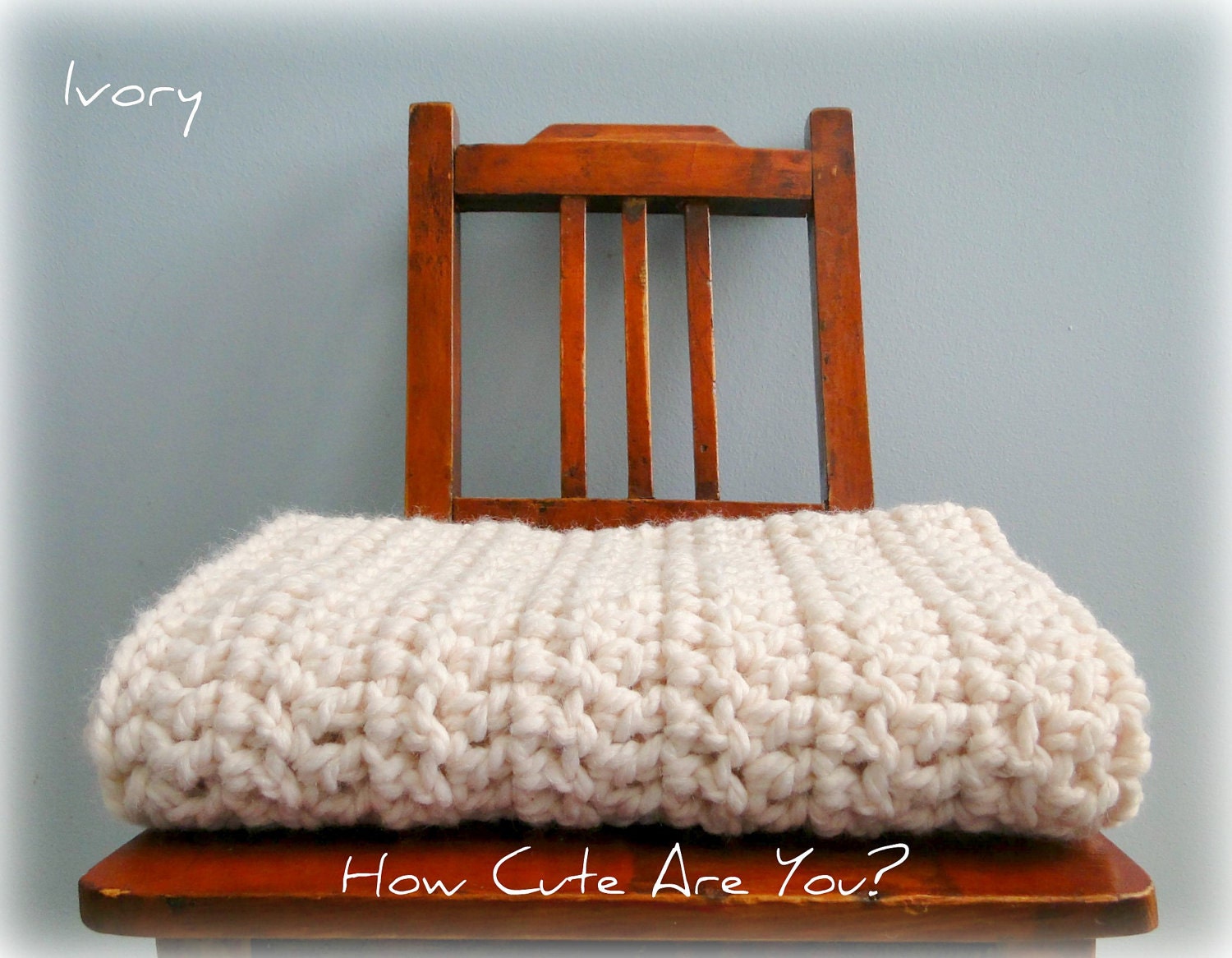 Baby Blanket Chunky Crochet Girl or Boy- Many Colors -Photo Prop, Lovey, Cradle -As Seen In Pregnancy And Newborn Magazine