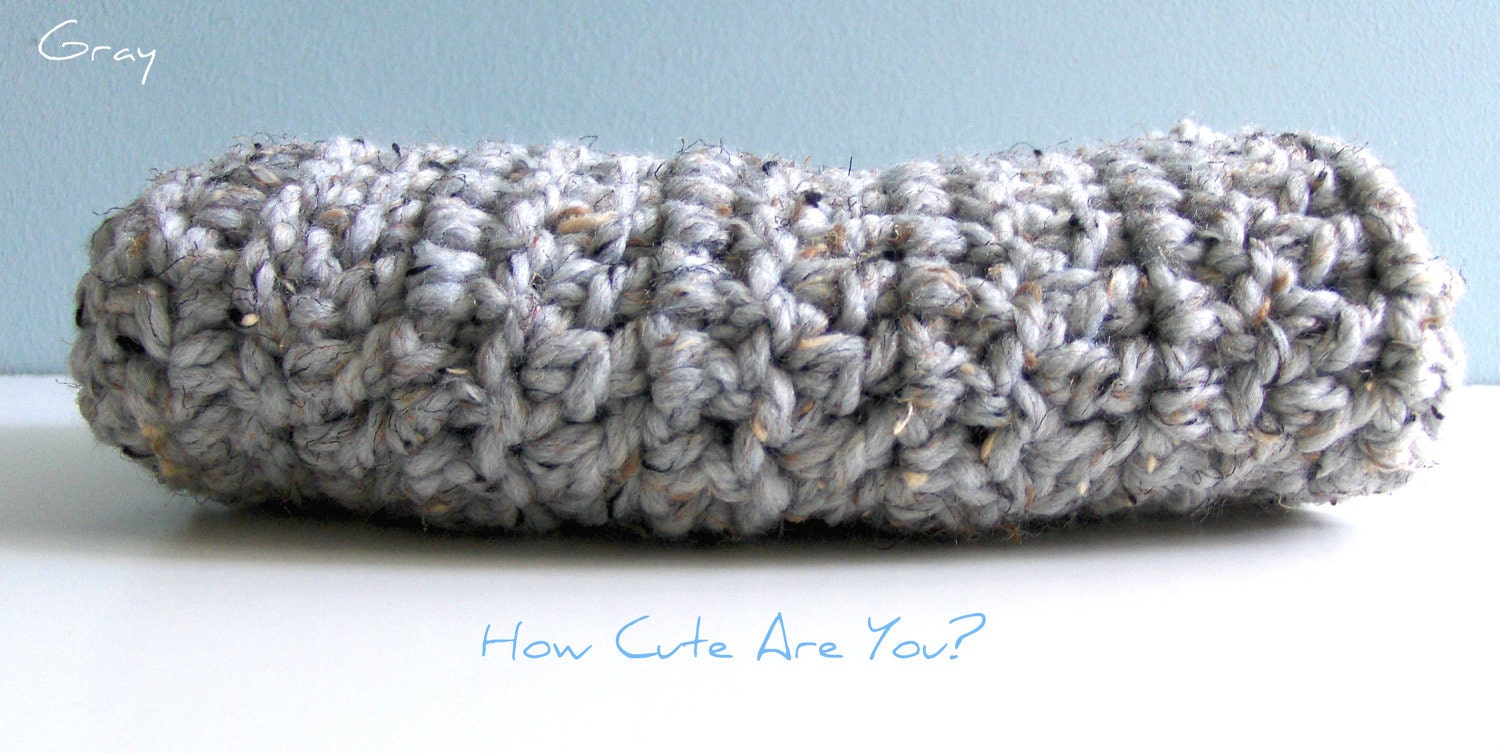 Baby Blanket Boy Girl Crochet Chunky -Gray- Many Colors-Photo Prop, Travel, Cradle- Featured in Pregnancy and Newborn Magazine