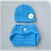 Diaper Cover and Hat Set Crochet-Baby Boy or Girl -Choose Size and Colors