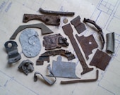 Lovely Rusty Metal Parts - Industrial Salvage - Found Objects for Assemblage, Sculpture or Altered Art