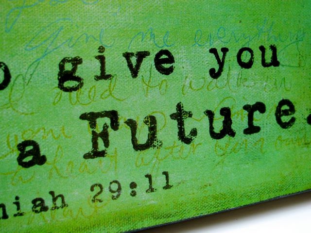 Hope Painting - Jeremiah 29:11 - Print Mounted on Wood