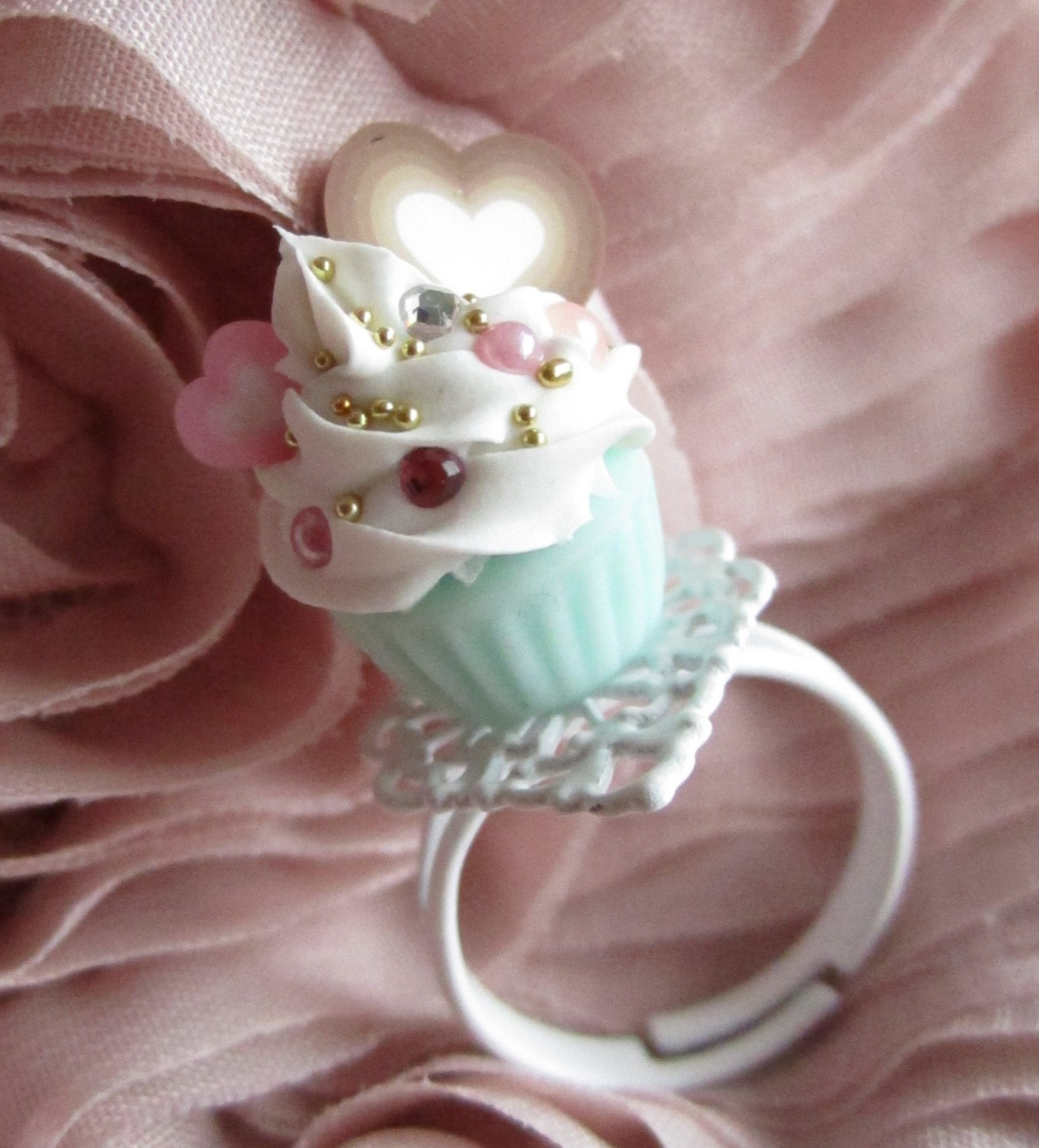 Baby Blue Cupcake Ring