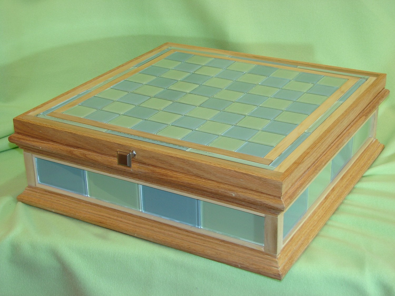 Beautiful Glass Tiled Chess Board