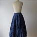 vintage 1950s full skirt // Atomic Blueberry