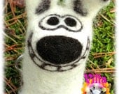 HOPPENTOTTY a funny bunny rabbit/hare keyholder with tail piercing Made to order (approx 2 weeks)