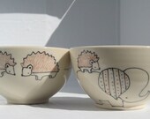 Dessert Bowl Set  - Choose your Animal Illustrations - Made to Order
