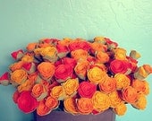 100 felt roses - pick your colors