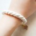 Subtle Sailorette Nautical Rope Bracelet with Anchor Charm - Golden Accent - Made To Order
