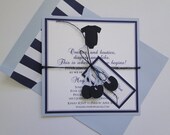 Sweet Onesie Baby Shower Invitations or Announcement  for Boy - Made to Order