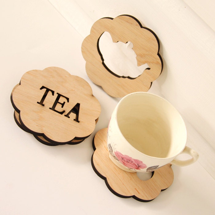 plywood two for tea coasters