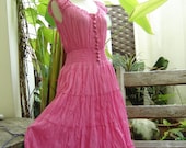 Princess Cotton Short Dress - Pink