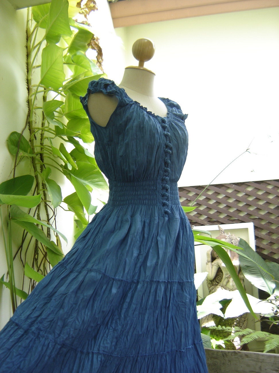 Princess Cotton Dress - Blue