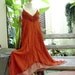 Double Layers Maxi Cotton Dress III - Brick Orange