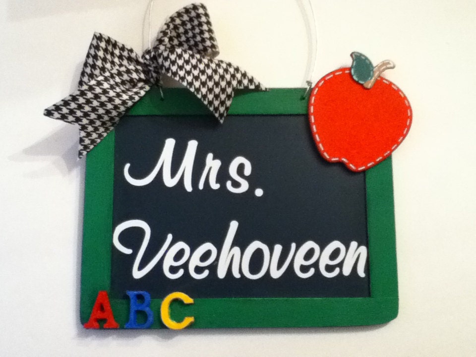 Personalized Teacher Sign -  Classroom Sign New Teacher Gift