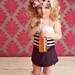 Nautical Pink and Navy Headband Swim Cap