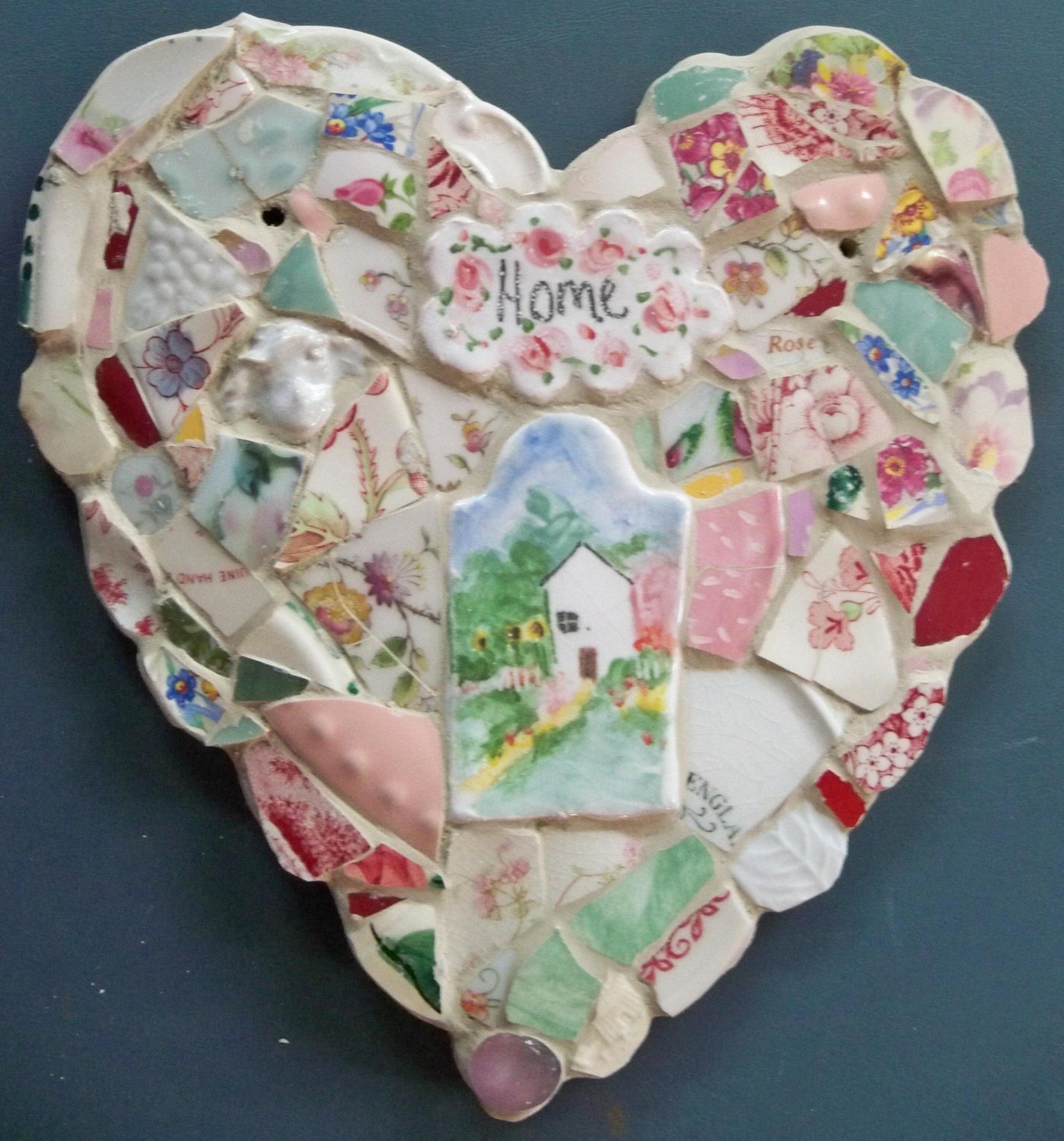 mosaic heart  wall hanging   Home is Where the Heart Is