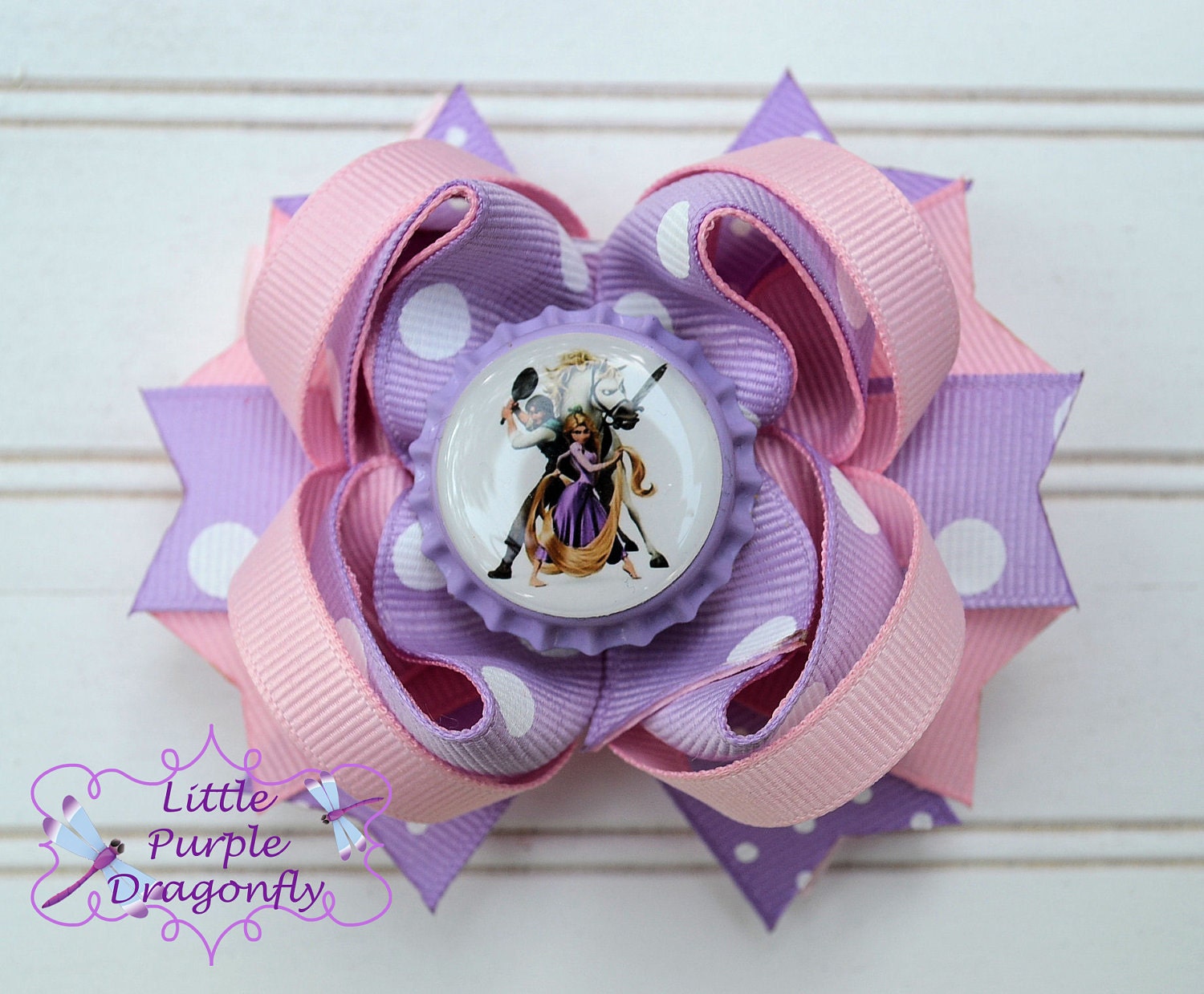 Pair (2) of Rapunzel Mini Boutique Hair Bow Princess