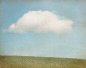 Floating Through Life - Photography - Cloud, Sky, Horizon, Minimalistic, Simple, Blue, Green, White - Landscape - Spring Summer Afternoon