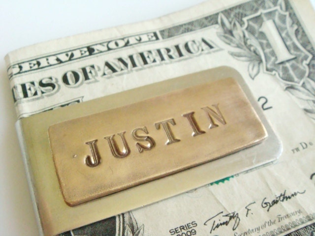 Fathers Day Bronze Personalized Money Clip Father's Day Birthday Men's Item