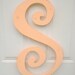 Monogram initial letter for wedding reception door decor decorations wood painted rustic distressed 24" Example