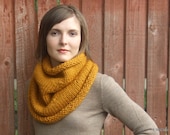 chunky cowl neck warmer  - butterscotch - the katarina