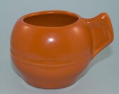 Vintage Cal Pottery Orange Tea Cup
