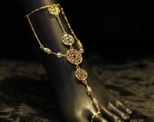 Gold and White Slave Anklet
