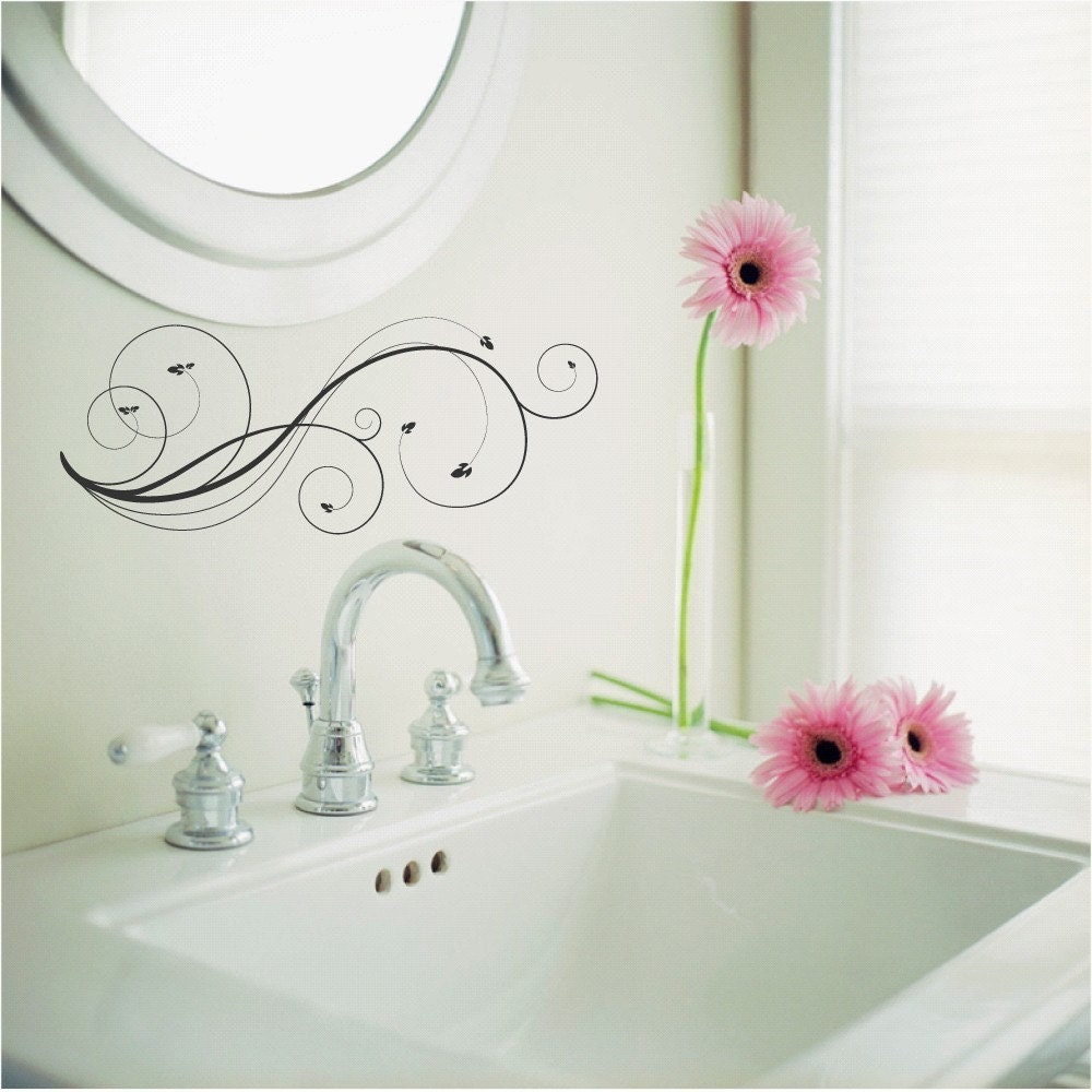 Bathroom Wall Decal Swirl