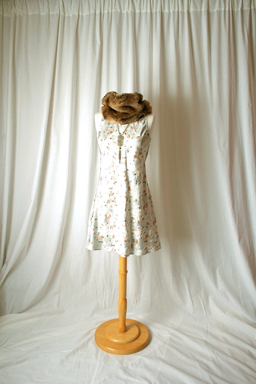 floral mini silk dress size small