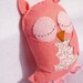 Pale Pink Sleepy Owl Plush - Baby Shower / Nursery / Book case Decor / Cute and Cuddly