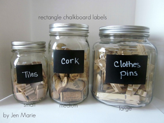 Rectangle Chalkboard Labels size MEDIUM