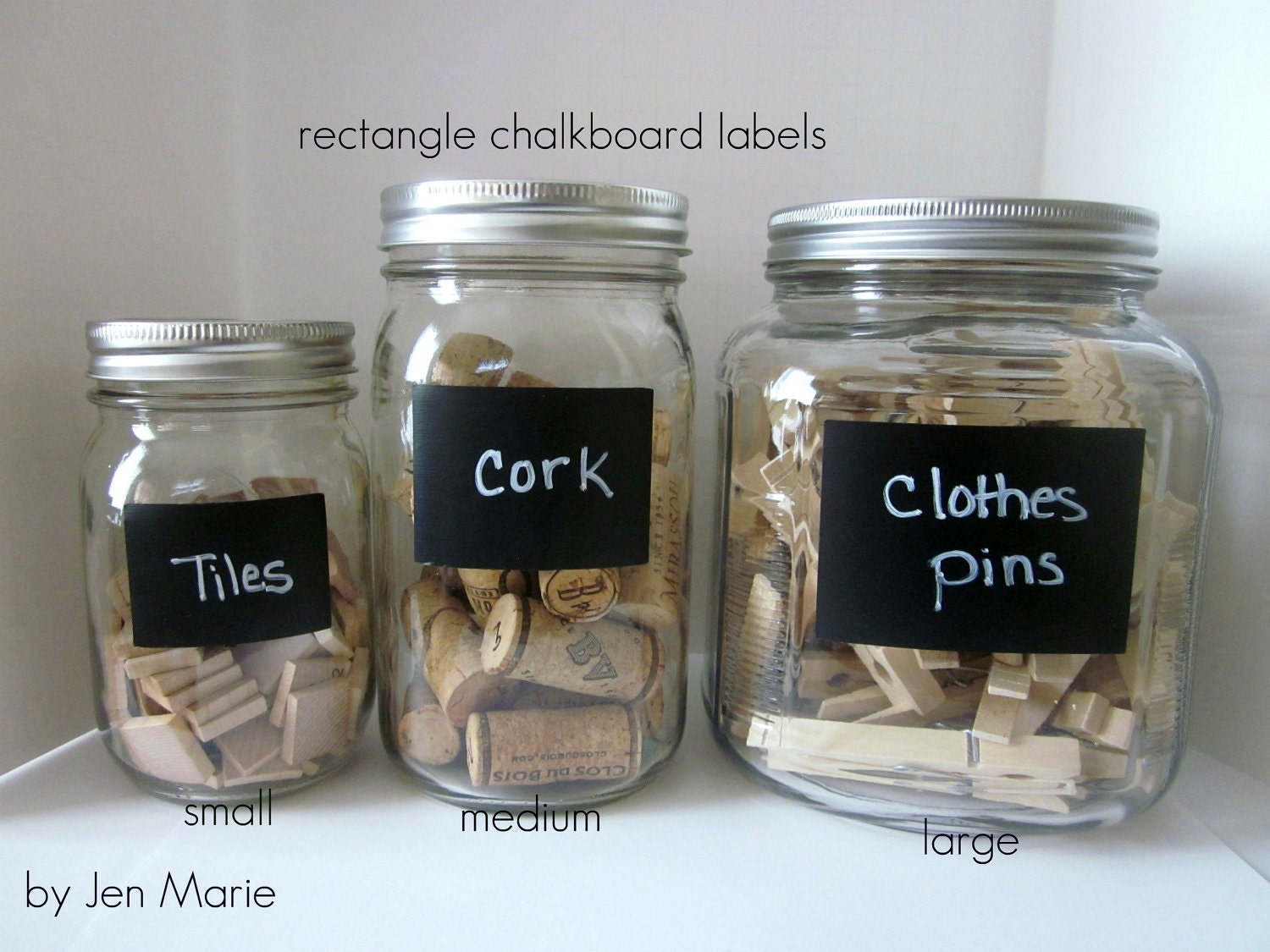 Rectangle Chalkboard Labels size MEDIUM