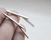Sticks 04 . sterling silver twig earrings