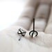 Xx . herkimer diamond oxidized sterling silver post earrings