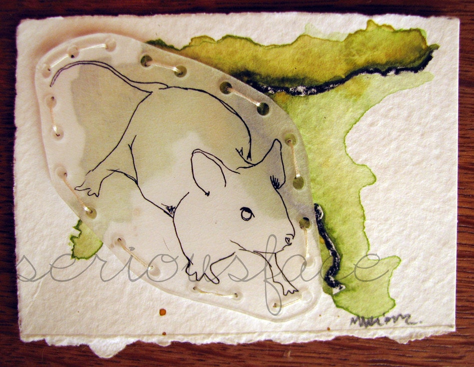 42...more fjords please - Original Mixed Media Artwork - ACEO Size