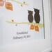Family Tree Print - owl print, 11x14 print, family tree, silhouette, grey, gray, teal, woodland