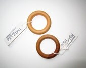Set of Two- All Natural Wooden Teething Ring Toys for Babies- Perfect Baby Shower Gift- Vegan Options