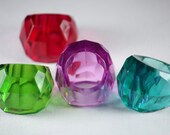 Resin Ring Chunky Faceted Large Size 10
