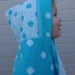 Turquoise Polk-a-Dot Hooded Bathtowel